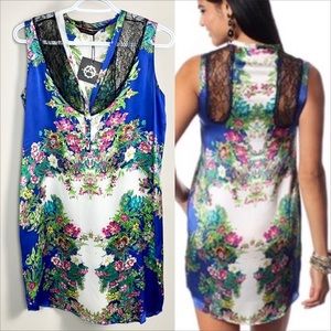 Amrita Singh 100% Silk Floral Lace Dress